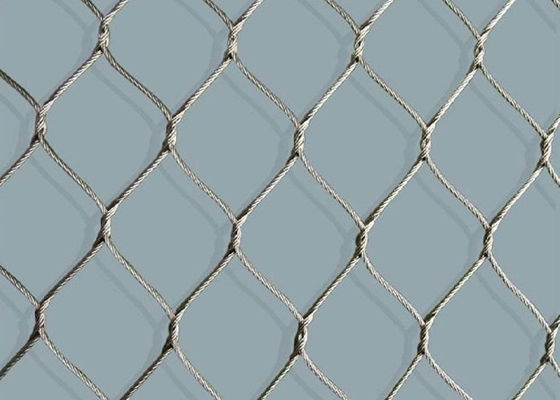 SHUOLONG 7x7 Hand Woven Mesh Fasad Stainless Steel Rope Mesh Netting