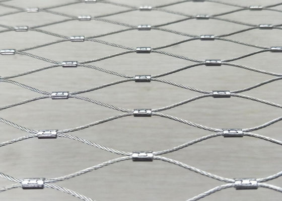 Tali Kawat Baja Stainless Jalinan Jala 210x210mm 7x19 Struktur Kabel