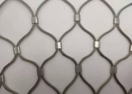 Knotted Flexible Stainless Steel Cable Netting AISI 316 Pembukaan 18x18cm