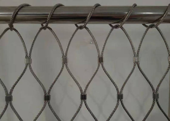 Knotted Flexible Stainless Steel Cable Netting AISI 316 Pembukaan 18x18cm