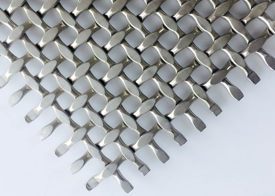 Art Signage Fine 8m X4m Arsitektur Tenunan Wire Mesh 316 Stainless Steel