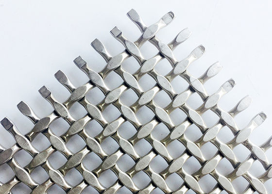Warna Alami Ss316 Metal Woven Wire Mesh Dekoratif Untuk Railing