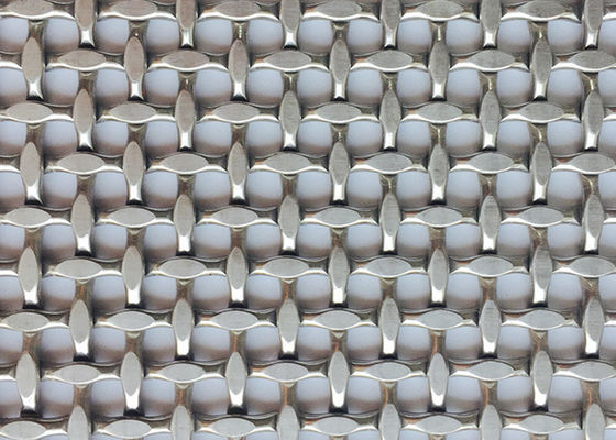 Warna Alami Ss316 Metal Woven Wire Mesh Dekoratif Untuk Railing