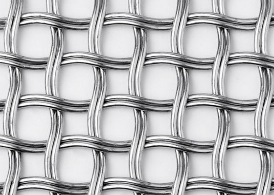 Circular Mesh Shape Helical Stainless Steel Crimped Wire Mesh Untuk Partisi
