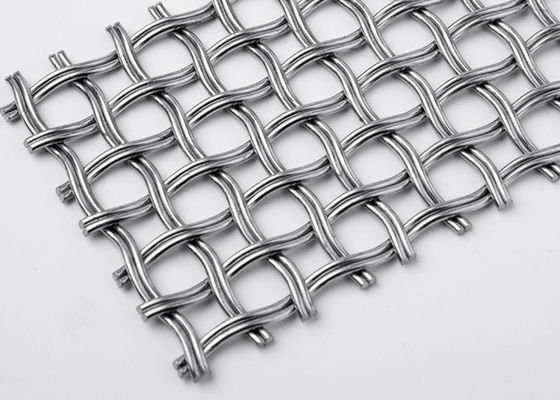 Circular Mesh Shape Helical Stainless Steel Crimped Wire Mesh Untuk Partisi