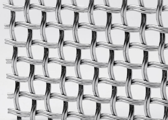 Circular Mesh Shape Helical Stainless Steel Crimped Wire Mesh Untuk Partisi