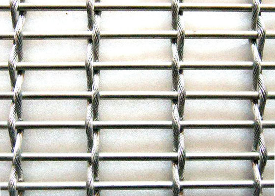 Blind Elegance Metal Divider Dekoratif Woven Wire Mesh Arsitektur Berkerut