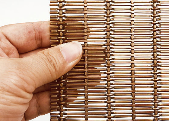 4mm Stainless Steel Pvd Dekoratif Woven Wire Mesh Untuk Layar Dinding Cladding