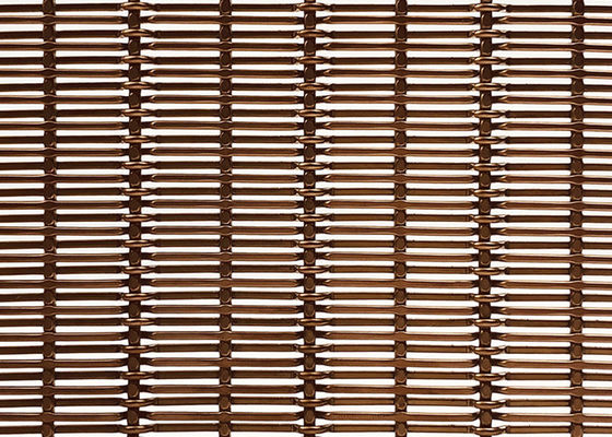 4mm Stainless Steel Pvd Dekoratif Woven Wire Mesh Untuk Layar Dinding Cladding