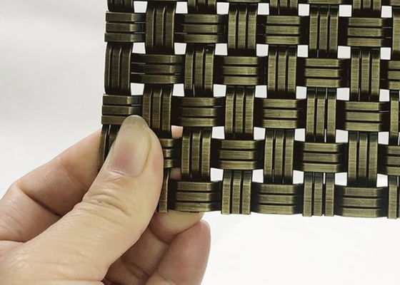 Kuningan Antik Stainless Steel Arsitektur Logam Mesh 1.8mm Untuk Fasad Cladding