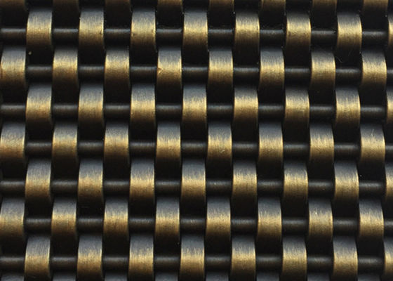 4mm Arsitektur Logam Mesh Stainless Steel Warna Perunggu Untuk Kain Langit-langit
