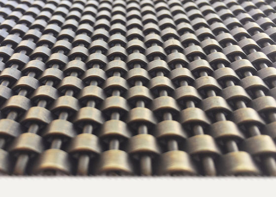 4mm Arsitektur Logam Mesh Stainless Steel Warna Perunggu Untuk Kain Langit-langit