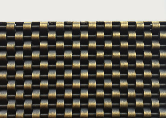 4mm Arsitektur Logam Mesh Stainless Steel Warna Perunggu Untuk Kain Langit-langit