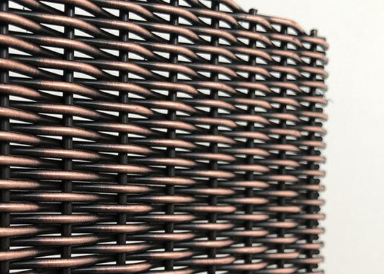 Antik 6mm Arsitektur Tenunan Logam Mesh Tembaga Ss Dekoratif Untuk Penutup Dinding