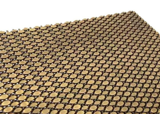 SS304 Arsitektur Tenunan Wire Mesh Kuningan Antik Dekoratif Jaring Untuk Cladding