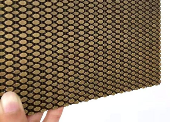 SS304 Arsitektur Tenunan Wire Mesh Kuningan Antik Dekoratif Jaring Untuk Cladding