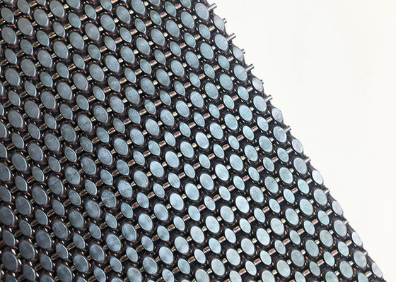 Warna Hitam Plating Stainless Steel Arsitektur Mesh Woven Wire Untuk Fasad Cladding