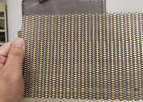 Stainless Steel Woven 3.2mm Arsitektur Metal Mesh Untuk Bangunan Cladding