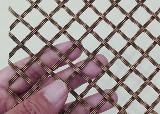 Antik 2mm Dekoratif Woven Wire Mesh Kuningan Lemari Stainless Steel