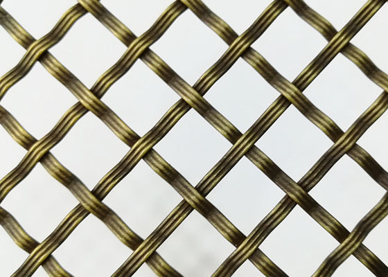 Antik 2mm Dekoratif Woven Wire Mesh Kuningan Lemari Stainless Steel