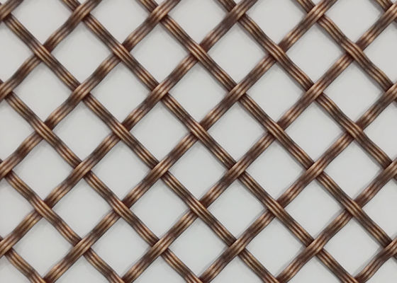 Antik 2mm Dekoratif Woven Wire Mesh Kuningan Lemari Stainless Steel