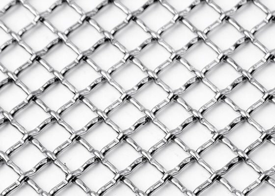 Stainless Steel Woven Lock Crimp Wire Mesh Dekoratif Kisi-kisi Ketahanan Korosi