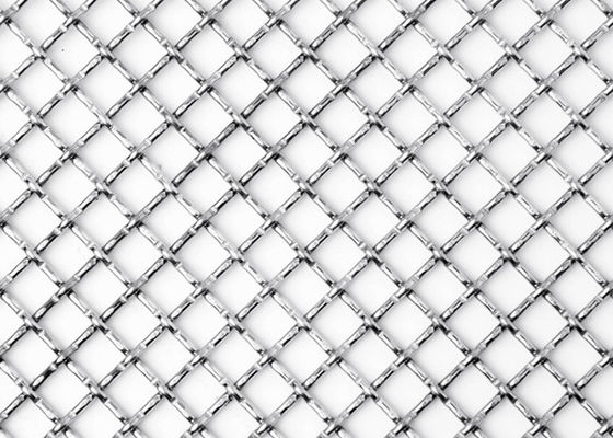 Stainless Steel Woven Lock Crimp Wire Mesh Dekoratif Kisi-kisi Ketahanan Korosi