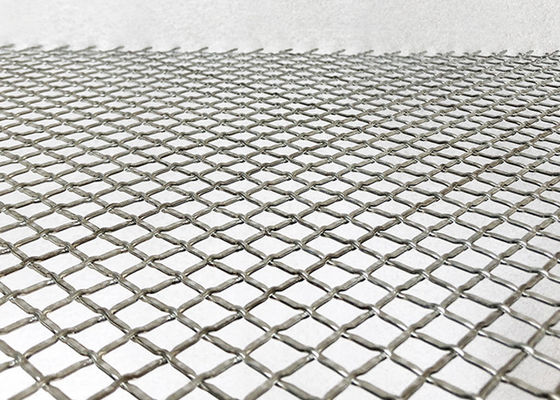 Dekorasi Logam Ss302 Lock Crimp Wire Mesh Alkali Resistance Untuk Langit-Langit Dan Gerbang