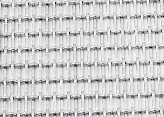 Kunci Interstisial Crimp Wire Mesh Metal Woven 304l Stainless Steel Untuk Pembatas Ruangan