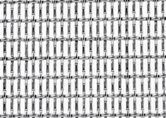 Kunci Interstisial Crimp Wire Mesh Metal Woven 304l Stainless Steel Untuk Pembatas Ruangan