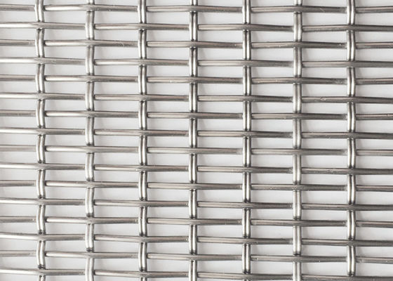 Bahan Bangunan Dekorasi Kunci Crimp Wire Mesh Industrial Metal Cladding