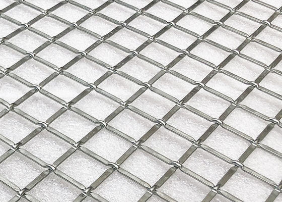 Ss Warna Alami Woven Crimped Wire Mesh Metal Screen Untuk Pintu Kabinet