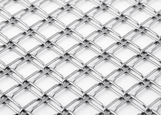 Anggar Antiacid Double Crimped Wire Mesh 304 Dekorasi Stainless Steel
