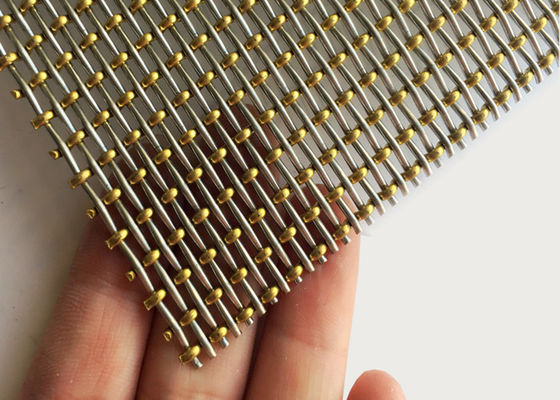 3.2mm Kuningan Manik Dekorasi Kunci Crimp Wire Mesh Anyaman Tangga Railing