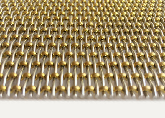 3.2mm Kuningan Manik Dekorasi Kunci Crimp Wire Mesh Anyaman Tangga Railing