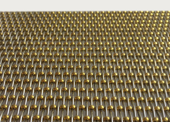 3.2mm Kuningan Manik Dekorasi Kunci Crimp Wire Mesh Anyaman Tangga Railing