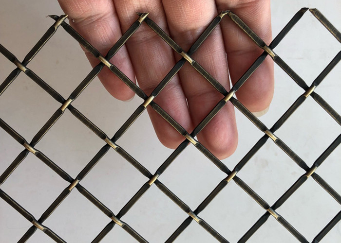 Ramah Lingkungan 2-6mm Dekoratif Wire Grille Square Woven