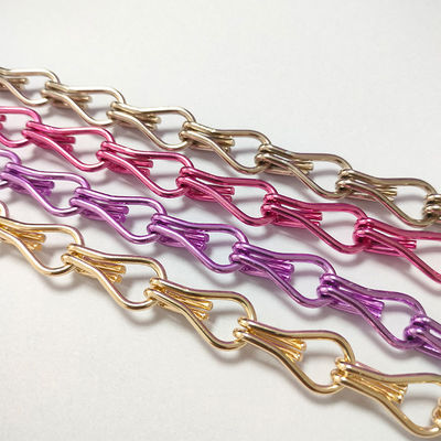 Aluminium Hook Chain Dekorasi Rumah Pengendalian hama Custom Hotel Partisi Aluminium Hook Bead Curtain Produsen Grosir