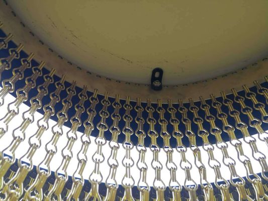 Ukuran 90x210cm Chain Link Wire Mesh Curtain Ukuran untuk penghalang keamanan komersial