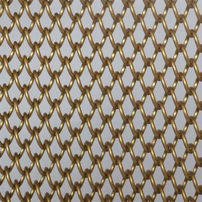 Metal Coil Drapery Metal Wire Mesh Curtain / Aluminium Metal Mesh Curtain