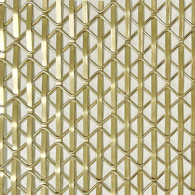 8.75kgs/m2 Dekoratif Wire Mesh Grilles Lebar 0,6m-2,4m Produk