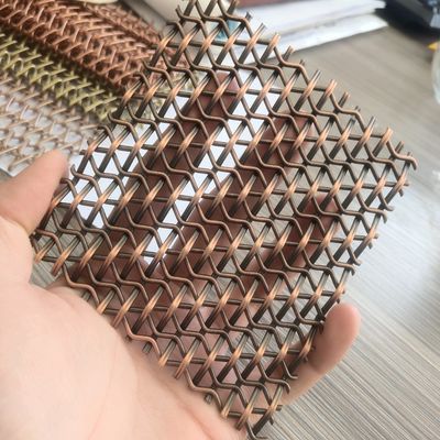 5mm Warp Pitch Dekoratif Wire Mesh Grilles Gaya Sempurna Dan Fungsi Pintu Lemari