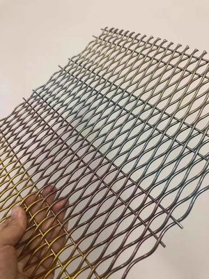 18mm Warp Pitch Aluminium Dekoratif Wire Mesh Grilles Untuk Pintu Kabinet