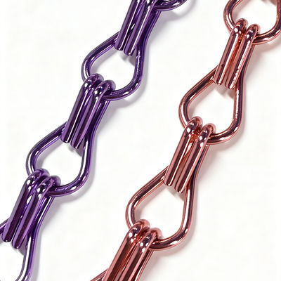 Dekoratif Chainmail Ring Mesh Tirai Layar Bangunan Fasad Warna Alami