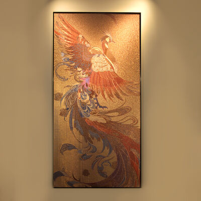 Fitur Metal Mesh Artistic Wall - Dekorasi Interior Phoenix yang Disesuaikan