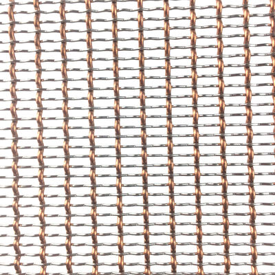 Lemari Dekoratif Warna Alami Stainless Steel Dan Noda Untuk Arsitektur Anyaman Wire Mesh