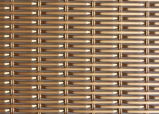 6.5ft Aluminium Alloy Dekoratif Woven Wire Mesh 26% Area Pembukaan