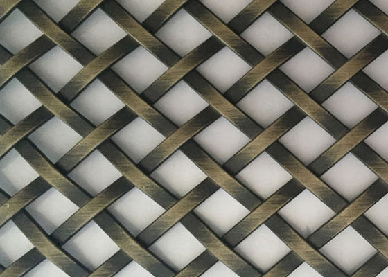 Kisi-kisi Wire Mesh Dekoratif Stainless Steel Berkerut 5ft 43,2% Area Pembukaan