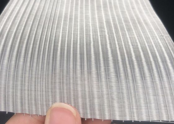 Eco Silver Stainless Steel Interior Wire Mesh Layar 0.6mm 0% Area Pembukaan