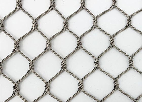 100x100 Fleksibel Wire Mesh Untuk Kandang Hewan Pagar Tali Logam Anti Dampak